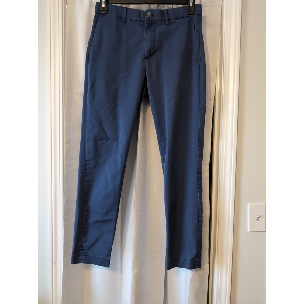 Banana Republic Men's Slim Fit Flat Front Pants, Blue, Size 30X30